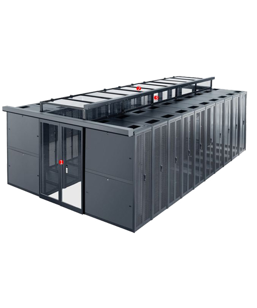 雙排機(jī)柜冷通道封閉微模塊